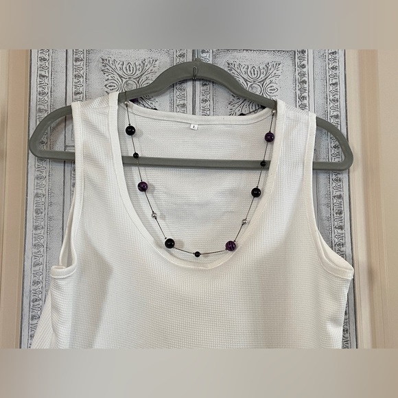 NEW Sz-L Girls Scooped Cropped Casual/Dressy Ribbed Tank Top-Perfect 4 Layering🫶 - Picture 11 of 15